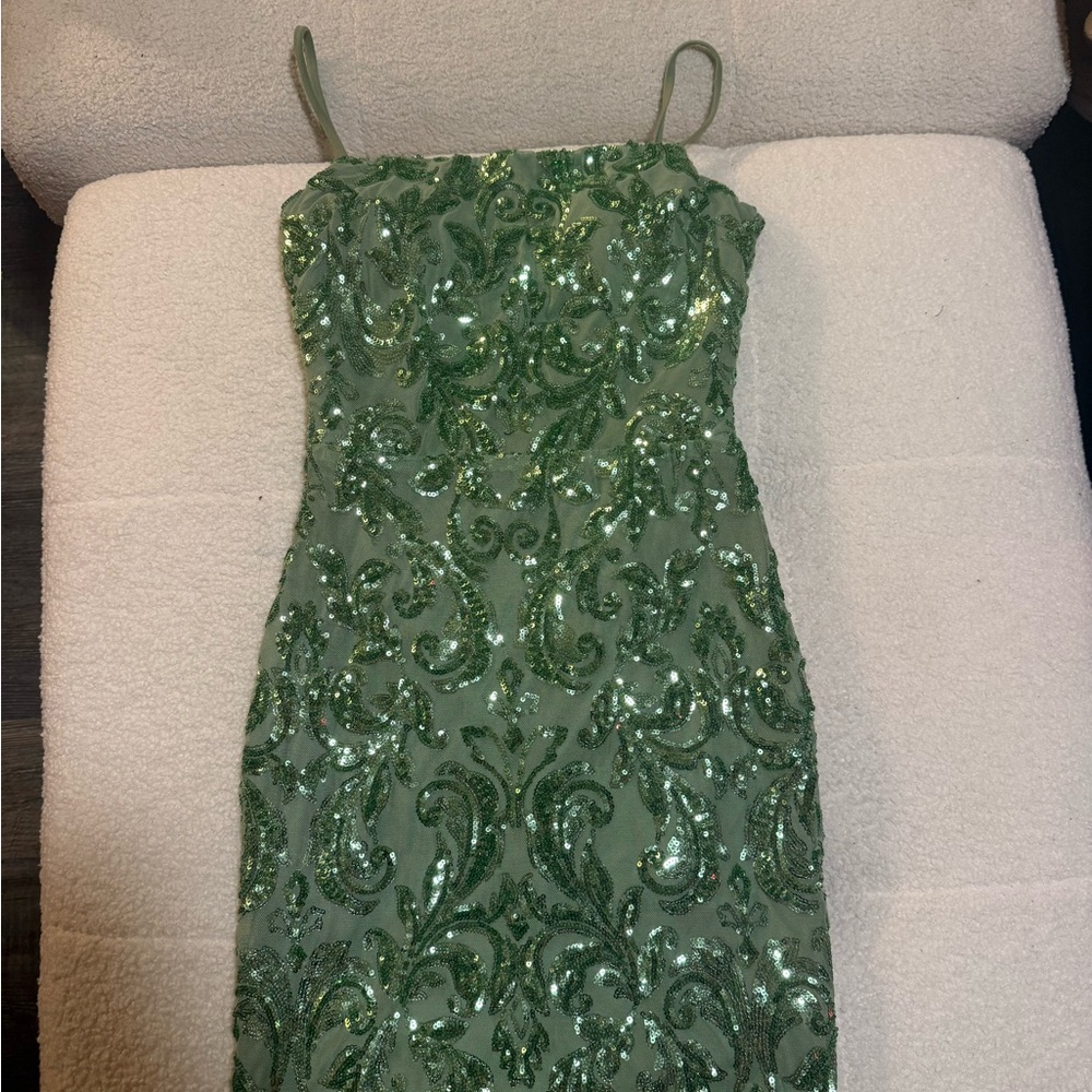 Windsor Sparkling Green Mini Dress